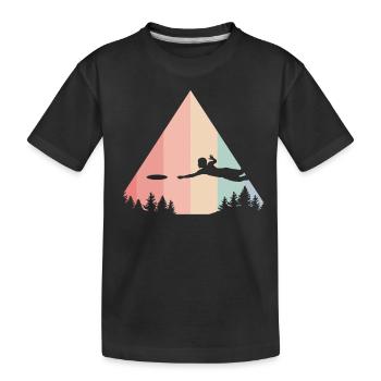 Frisbee Golf Liebhaber lustiges Disc Golf - Kinder Premium Bio T-Shirt - Schwarz - Vorne