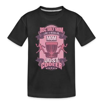 Retro Disc Golf Mutter Spieler Frisbee Sport - Kinder Premium Bio T-Shirt - Schwarz - Vorne