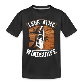 Live Breath Windsurfing - T-shirt bio Premium Enfant - noir - Devant