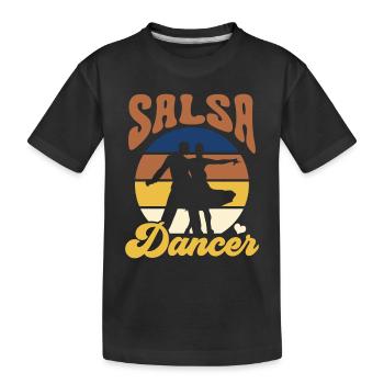 Salsa Tänzer Tanzen Hobby Tanz - Kinder Premium Bio T-Shirt - Schwarz - Vorne