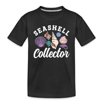 Shell collectors Mussel collectors collect mussels - Kids' Premium Organic T-Shirt - black - Front