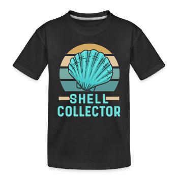 Shell collectors Mussel collectors collect mussels - Kids' Premium Organic T-Shirt - black - Front