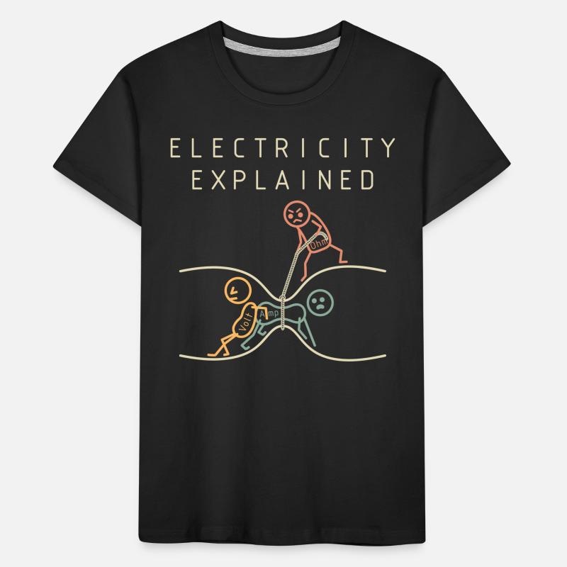 Electricity explains physics Kids' Premium Organic T-Shirt