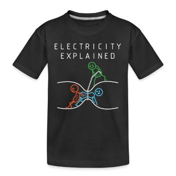 Elektrisches Diagramm Elektrizität - Kinder Premium Bio T-Shirt - Schwarz - Vorne