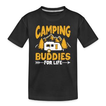 Camping Buddies For Life Caravane Camping-car - T-shirt bio Premium Enfant - noir - Devant