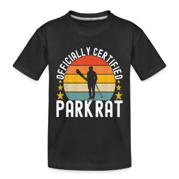 Skiers - Kids' Premium Organic T-Shirt - black - Front