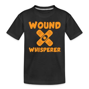 Funny Whisperer Wound Expert - Kids' Premium Organic T-Shirt - black - Front