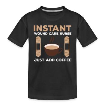 Great wound care nurse coffee - Kids' Premium Organic T-Shirt - black - Front