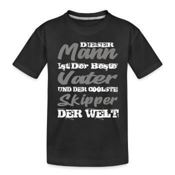 Skipper - Kinder Premium Bio T-Shirt - Schwarz - Vorne