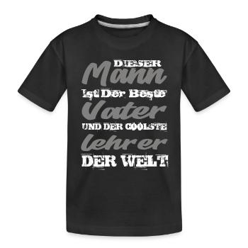 Lehrer - Kinder Premium Bio T-Shirt - Schwarz - Vorne
