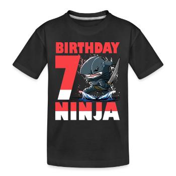 Shark Ninja I am 7 - Polish Action Underwater - Kids' Premium Organic T-Shirt - black - Front