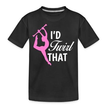 Baton Twirler, Baton Twirling, Gymnastique - T-shirt bio Premium Enfant - noir - Devant