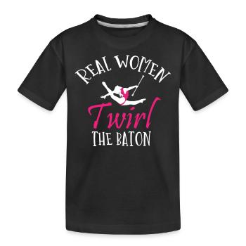 Baton Twirler, Baton Twirling, Gymnastique - T-shirt bio Premium Enfant - noir - Devant
