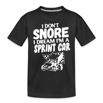 Sprint car races, sprint cars, dirt track races - Kids' Premium Organic T-Shirt - black - Front