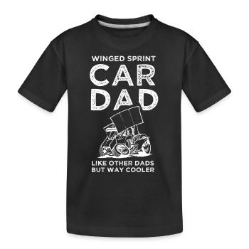 Sprint car races, sprint cars, dirt track races - Kids' Premium Organic T-Shirt - black - Front