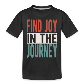Trouvez de la joie dans le voyage - T-shirt bio Premium Enfant - noir - Devant