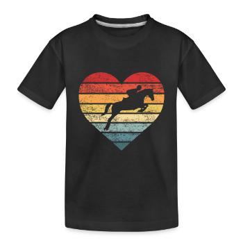 Horse Lover Cavalier Cavalier Cavalier Cadeaux - T-shirt bio Premium Enfant - noir - Devant