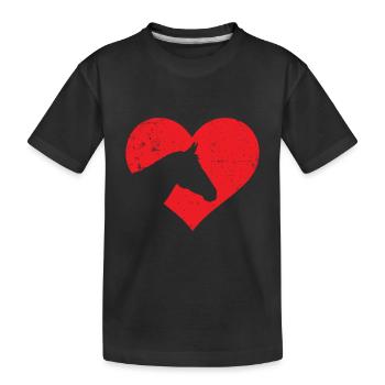 Horse | Horse Lover | Equestrian - Kids' Premium Organic T-Shirt - black - Front