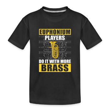 Euphonium faites-le avec plus de laiton Lustiger - T-shirt bio Premium Enfant - noir - Devant