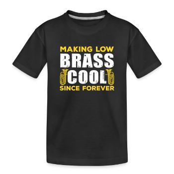Drôle d’euphonium Making Low Brass Coo Funny - T-shirt bio Premium Enfant - noir - Devant