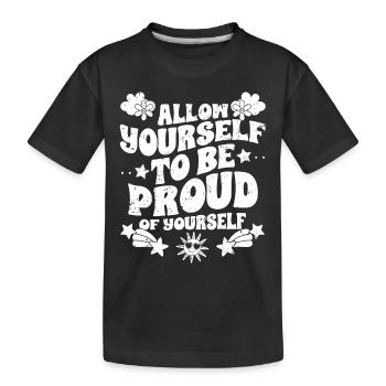 Inspirant, soyez gentil Permettez-vous d’être fier - T-shirt bio Premium Enfant - noir - Devant