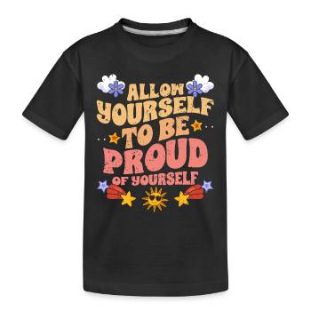 Amour-propre motivationnel, permettez-vous d’être fier - T-shirt bio Premium Enfant - noir - Devant