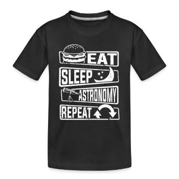 Manger dormir Astronomie Répéter Astronomie Photographe - T-shirt bio Premium Enfant - noir - Devant