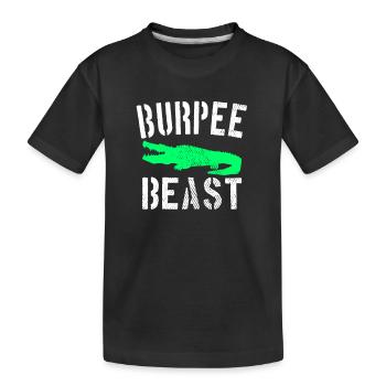 Burpee Beast - Kinder Premium Bio T-Shirt - Schwarz - Vorne