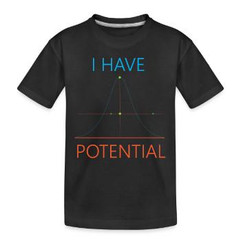 Hauptfach Physik Ich habe Potenzial - Kinder Premium Bio T-Shirt - Schwarz - Vorne
