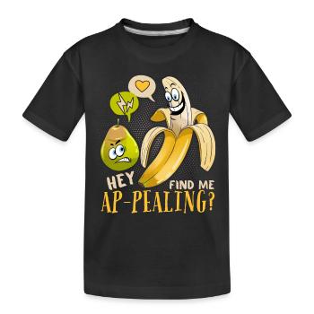 Blague à la banane, jeu de mots attrayant amusant à la banane - T-shirt bio Premium Enfant - noir - Devant