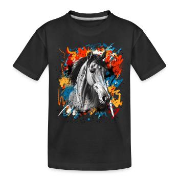 Cheval - T-shirt bio Premium Enfant - noir - Devant