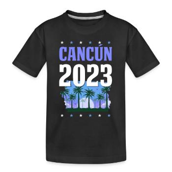 Cancun 2023 - Kinder Premium Bio T-Shirt - Schwarz - Vorne