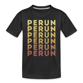 Mythes slaves péruns du slave païen - T-shirt bio Premium Enfant - noir - Devant