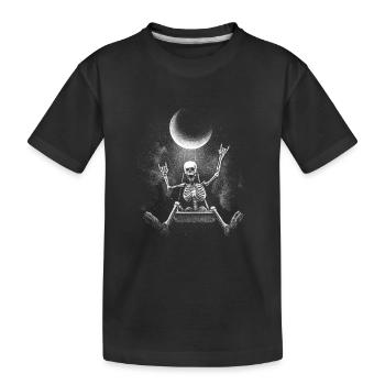 Oszillierendes Mondgesteinsskelett - Kinder Premium Bio T-Shirt - Schwarz - Vorne