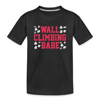 Wall climbers, wall climbers - Kids' Premium Organic T-Shirt - black - Front