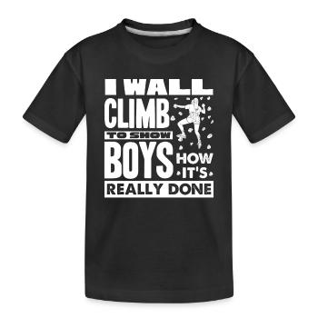 Grimpeurs muraux, grimpeurs de murs - T-shirt bio Premium Enfant - noir - Devant