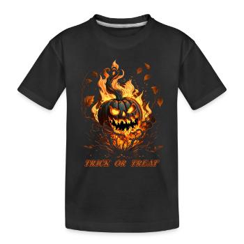 Cool Halloween Pumpkin Halloween Party - Kids' Premium Organic T-Shirt - black - Front