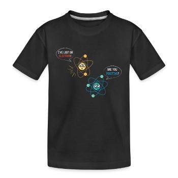 I lost an electron - Kids' Premium Organic T-Shirt - black - Front