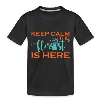 Ruhe Bewahren Der Florist Ist Da - Florist - Kinder Premium Bio T-Shirt - Schwarz - Vorne