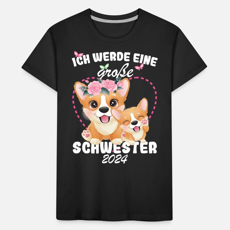 Ich Werde Eine Große Schwester 2024 Kinder Premium Bio T-Shirt