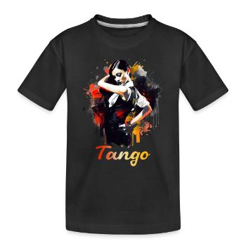 Tango Tanz für einen Tango Tänzer Tänzerinnen - Kinder Premium Bio T-Shirt - Schwarz - Vorne