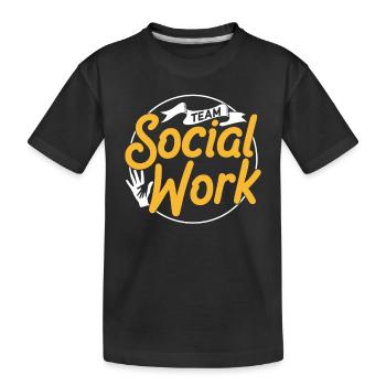 Équipe de travail social Travailleur social Travail social - T-shirt bio Premium Enfant - noir - Devant