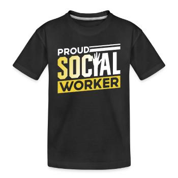 Fier travailleur social Formation Travailleur social - T-shirt bio Premium Enfant - noir - Devant