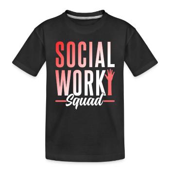 Team Sozialarbeit Sozialarbeiter Soziale Arbeit - Kinder Premium Bio T-Shirt - Schwarz - Vorne