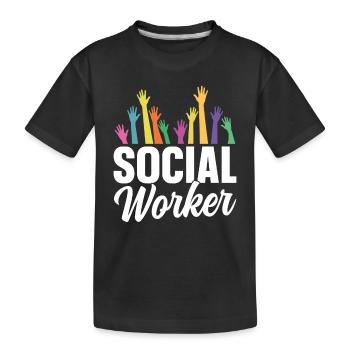 Sozialarbeiterin Sozialarbeit Sozialarbeiter Beruf - Kinder Premium Bio T-Shirt - Schwarz - Vorne