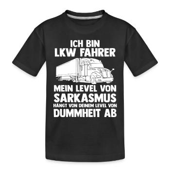 LKW Fahrer Fernfahrer Lastkraftwagen Trucker - Kinder Premium Bio T-Shirt - Schwarz - Vorne