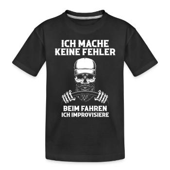 LKW Fahrer Fernfahrer Lastkraftwagen Trucker - Kinder Premium Bio T-Shirt - Schwarz - Vorne