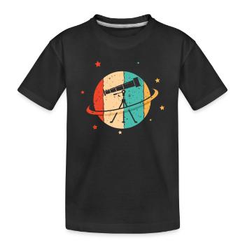 Rétro Starry Sky Cosmologiste Astronomy Photographe - T-shirt bio Premium Enfant - noir - Devant