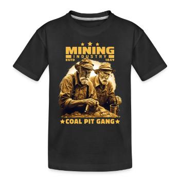 Gold diggers miners miners miners - Kids' Premium Organic T-Shirt - black - Front