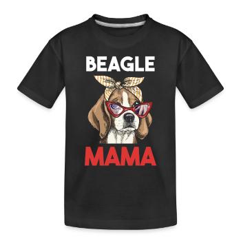 Dog Beagle Mama - T-shirt bio Premium Enfant - noir - Devant